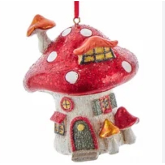 Kurt Adler Mushroom House Ornament, Mushroom Attic, NWT - Picture 1 of 5